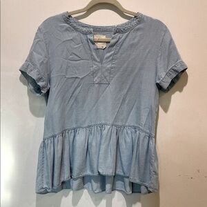 HARPER Heritage 100% Tencel Light Blue Hi/Low Top Size Medium